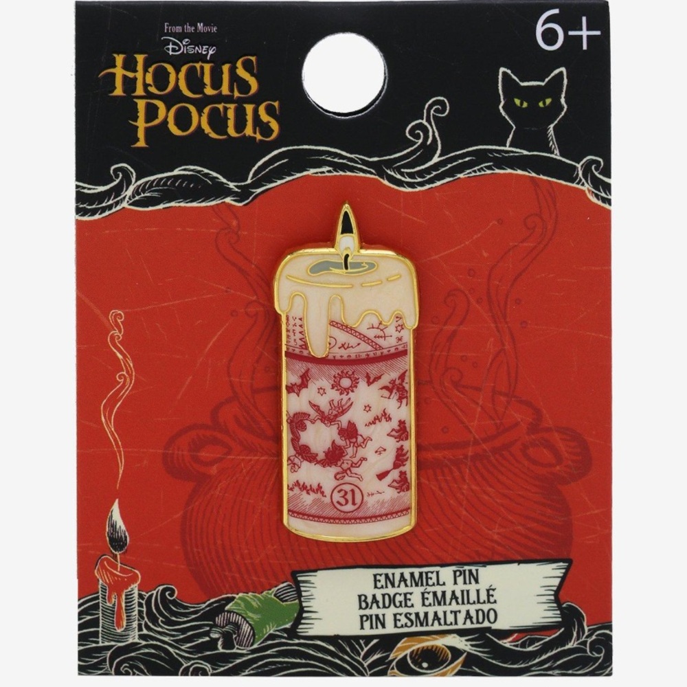 Loungefly Disney Hocus Pocus Black Flame Candle Enamel Pin Boxlunch Exclusive‎